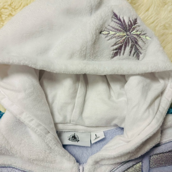 Disney Elsa Frozen Fuzzy Hooded Jacket - Picture 4 of 6